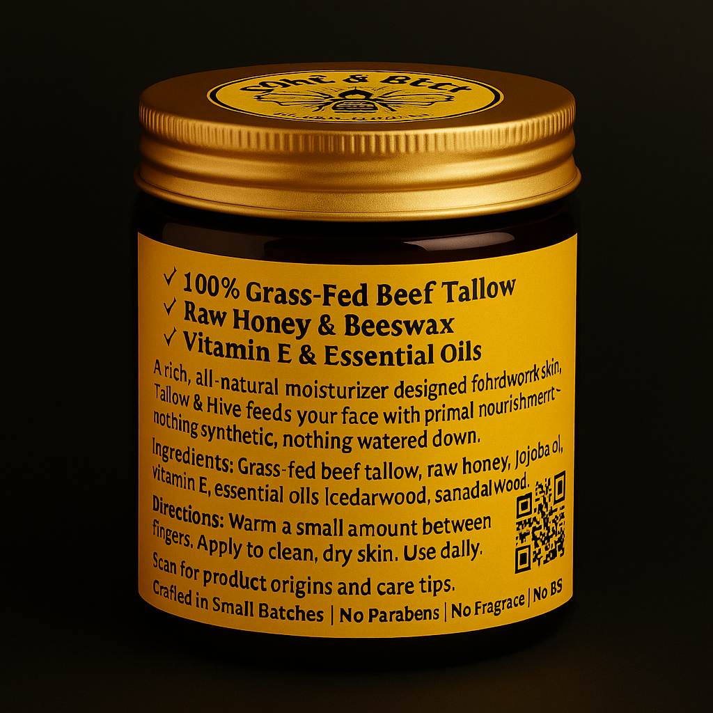 Bone & Bees – Beef Tallow & Honey Moisturiser (60ml)