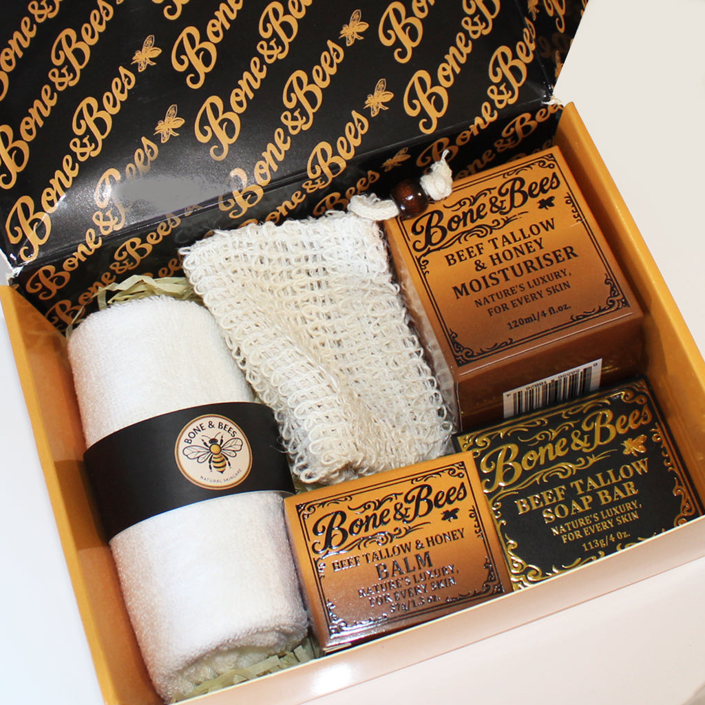 Bone & Bees Beef Tallow & Honey Skincare Gift Set