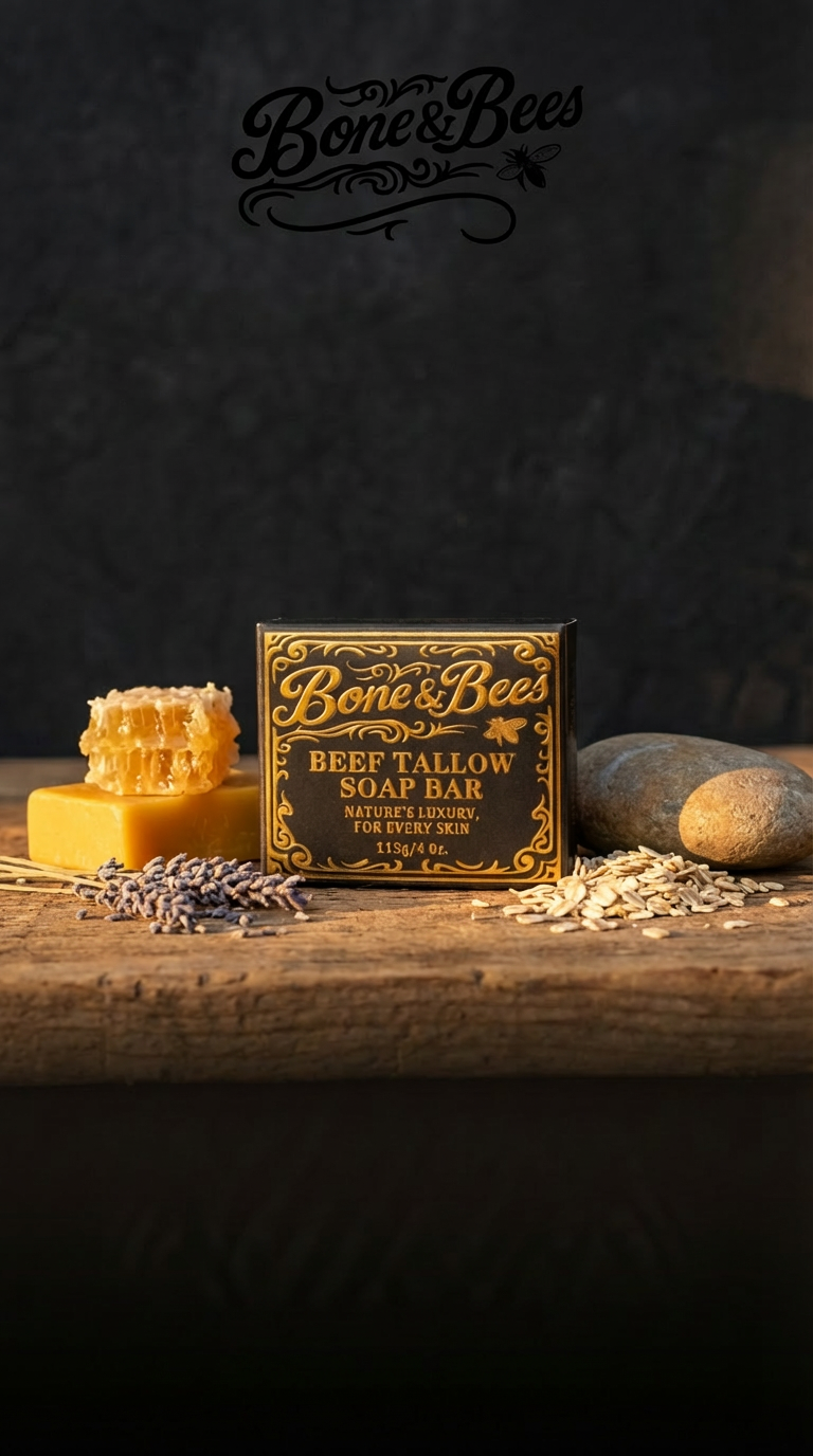 Bone & Bees Beef Tallow Soap Bar